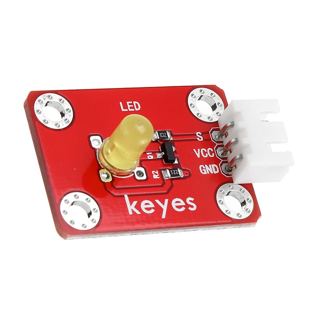 Keyes-Brick-LED-Yellow-Light-Module-Pad-hole-Anti-reverse-Plug-White-Terminal-Digital-Signal-1731599