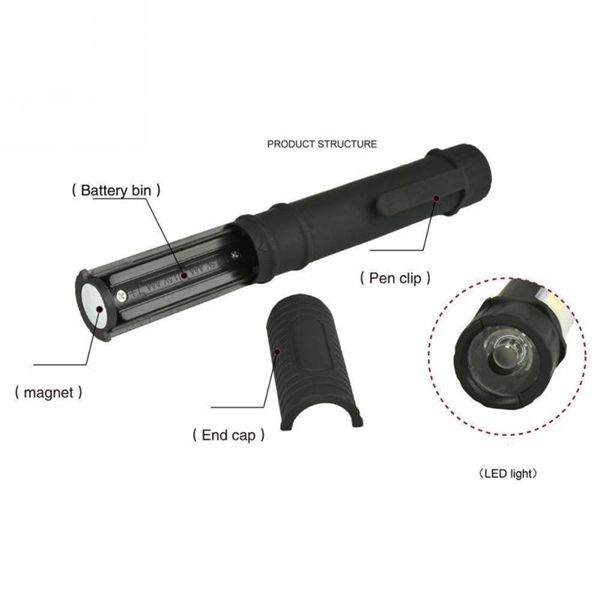 5W-Portable-Mini-LED-COB-Inspection-Work-Pen-Light-Battery-Powered-Magnet-Camping-Flashlight-Torch-1253191