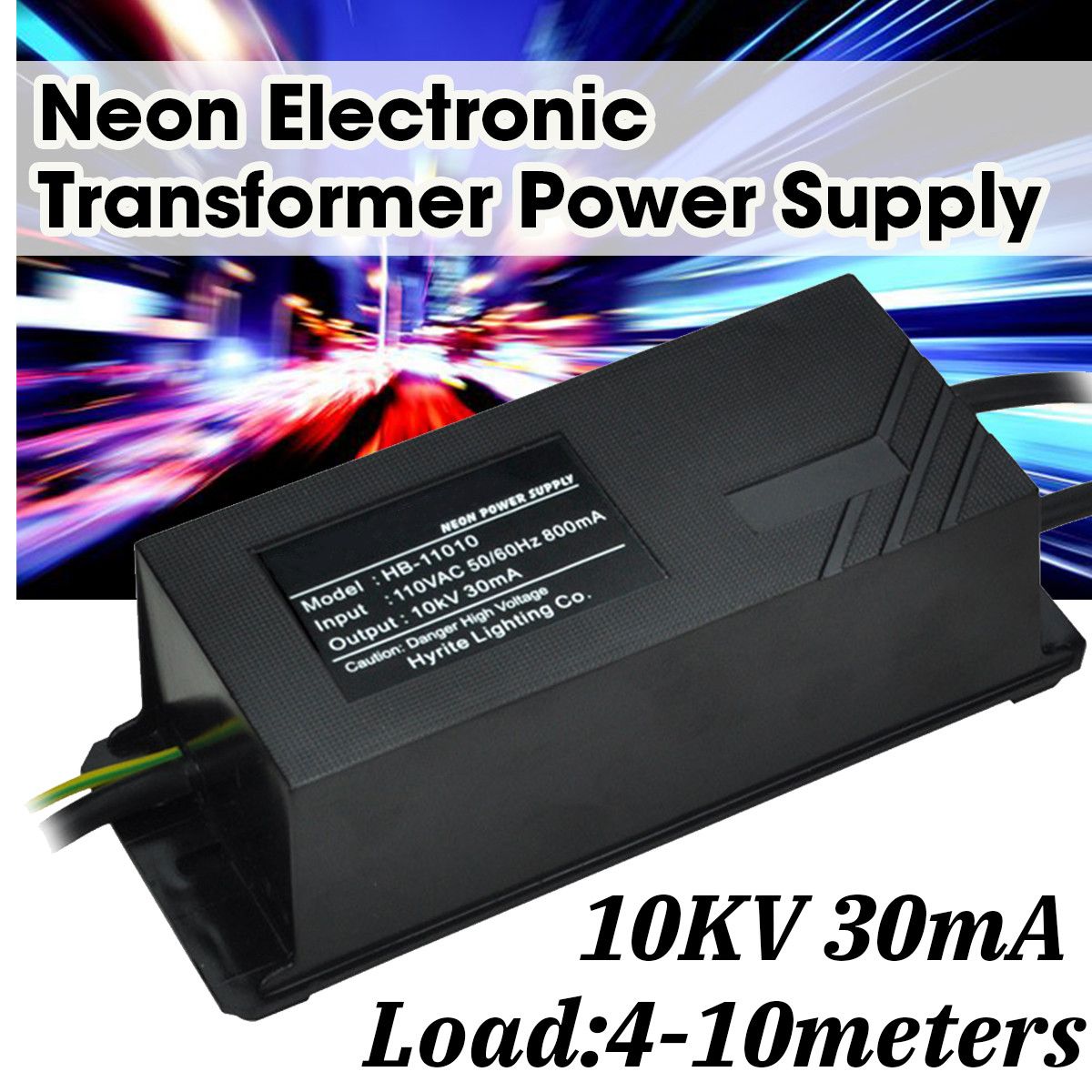 110V-10KV-30mA-Black-Neon-Electronic-Lighting-Transformer-LED-Driver-Power-Supply-Load-4-10meters-1668059