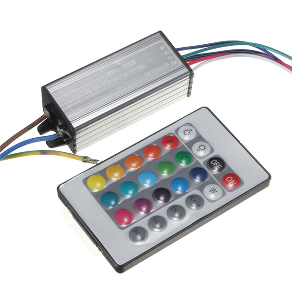 20W-RGB-LED-Chip-Light-Lamp-Driver-Power-Supply-Waterproof-IP66-With-Remote-Control-1053211