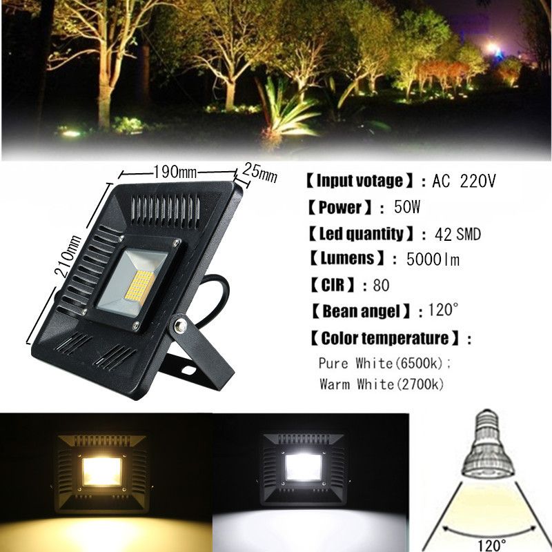 50W-Outdooors-Ultra-Thin-LED-Flood-Light-Garden-Yard-Lamp-Warm-Pure-White-1096562