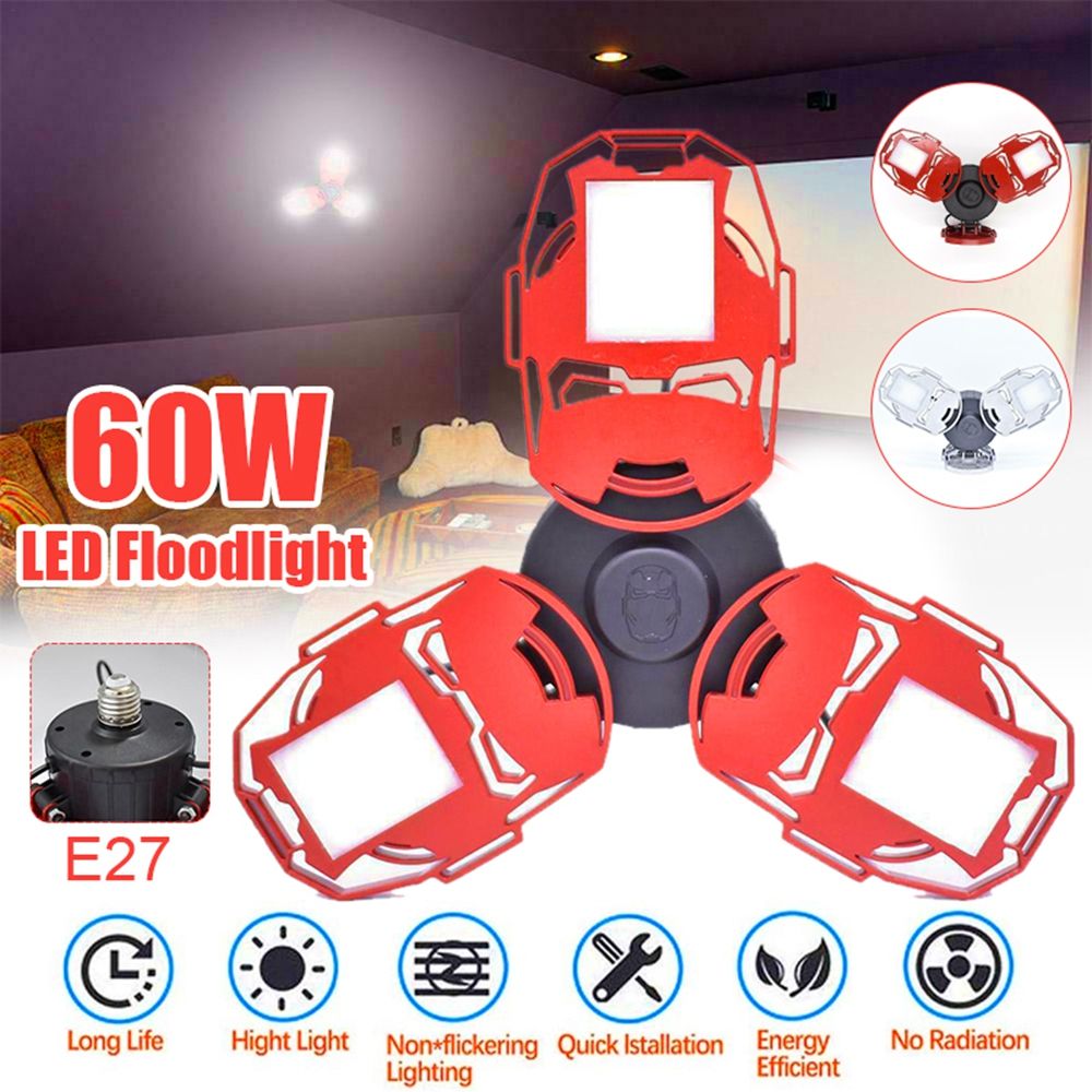 60W-126-LED-Garage-Flood-Light-LED-Shop-Lamp-Ceiling-Deformable-SilverRed-AC100-265V-1536117