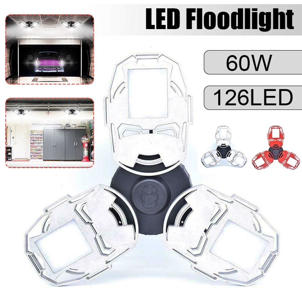 60W-126-LED-Garage-Flood-Light-LED-Shop-Lamp-Ceiling-Deformable-SilverRed-AC100-265V-1536117