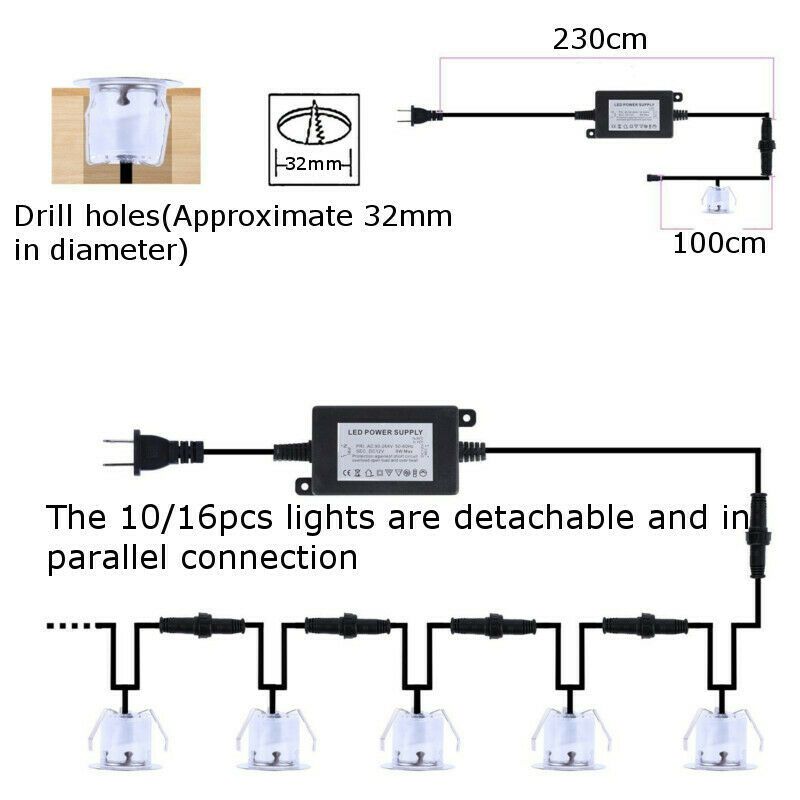 10x-32MMLED-Deck-Stair-Light-Waterproof-Yard-Garden-Pathway-Patio-Landscape-Lamp-with-EU-Plug-1685493