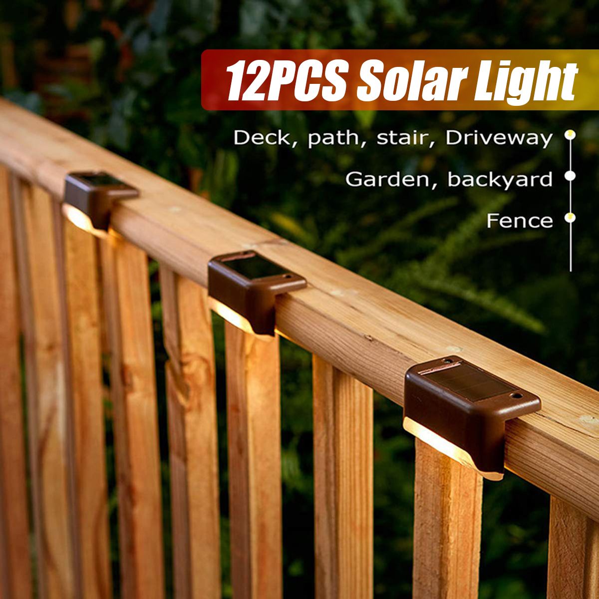 12PCS-Solar-Powered-LED-Stairs-Step-Fence-Lights-Deck-Bed-Outdoor-Path-1689908