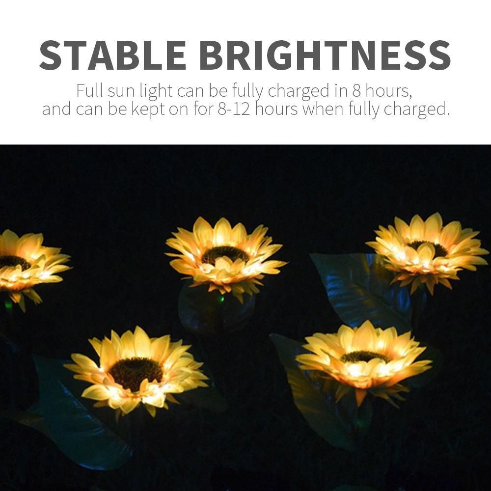 2Pcs-Solar-Powered-Garden-Light-Waterproof-Yard-Path-LED-Lamp-Sunflower-Shaped-1760843