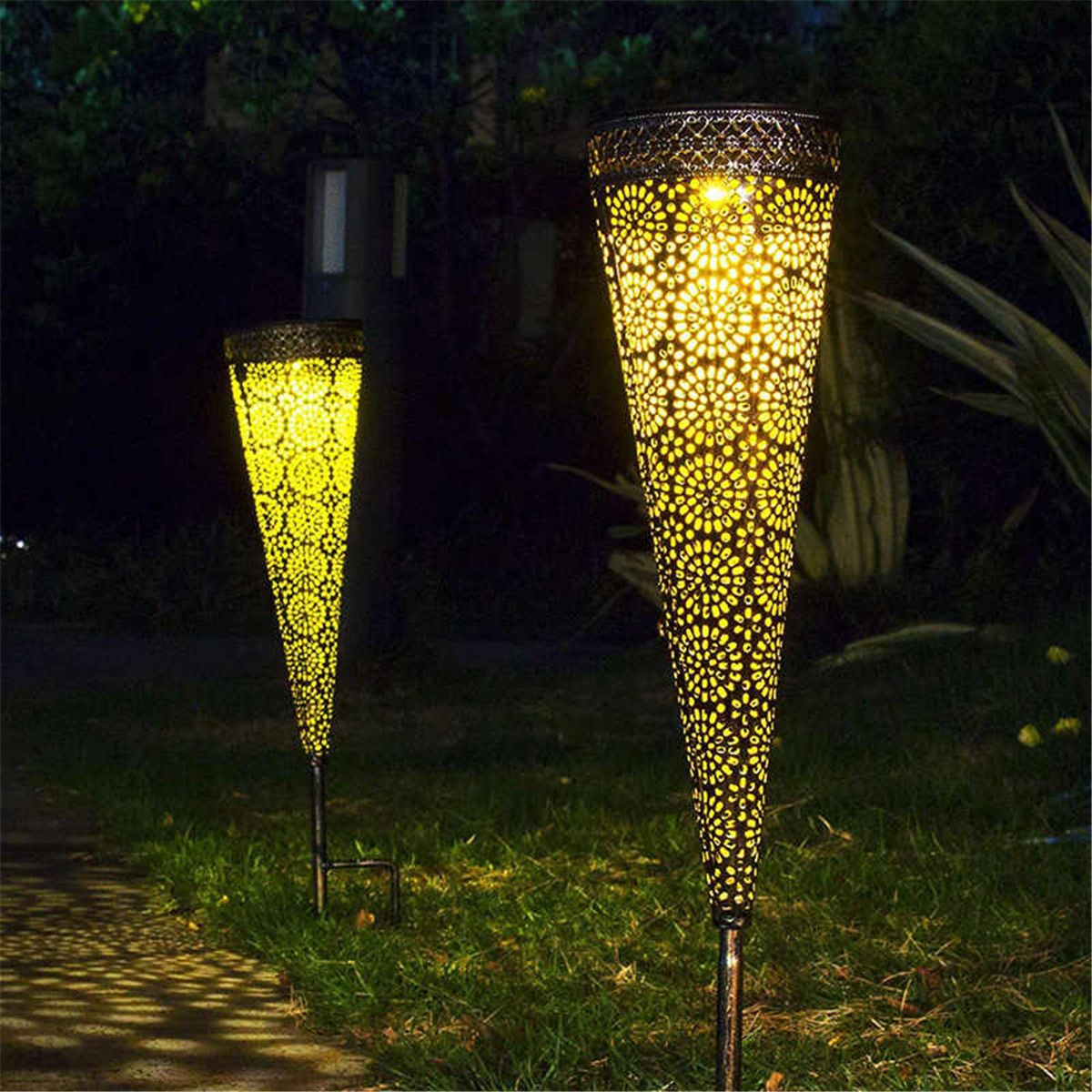 2Pcs-Solar-Powered-LED-Garden-Hollowed-Light-Floor-Decking-Patio-Decor-Yard-Lamp-1722009