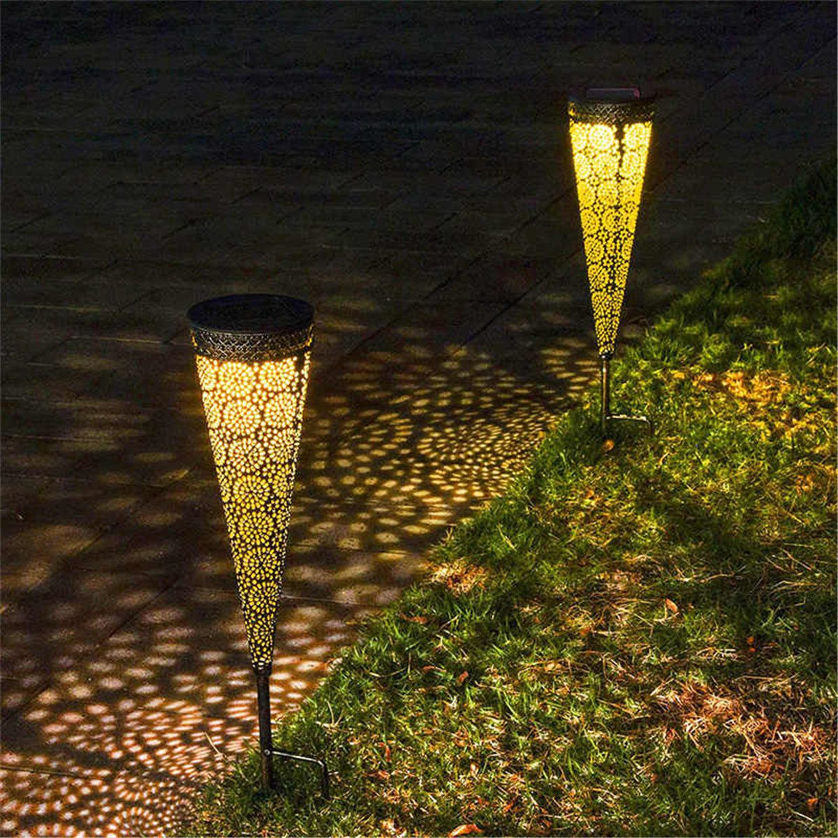 2Pcs-Solar-Powered-LED-Garden-Hollowed-Light-Floor-Decking-Patio-Decor-Yard-Lamp-1722009