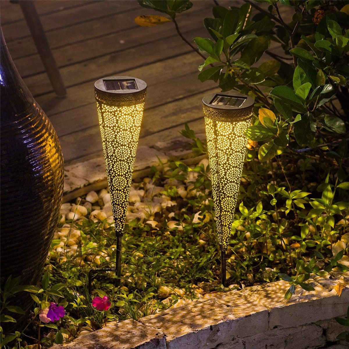 2Pcs-Solar-Powered-LED-Garden-Hollowed-Light-Floor-Decking-Patio-Decor-Yard-Lamp-1722009