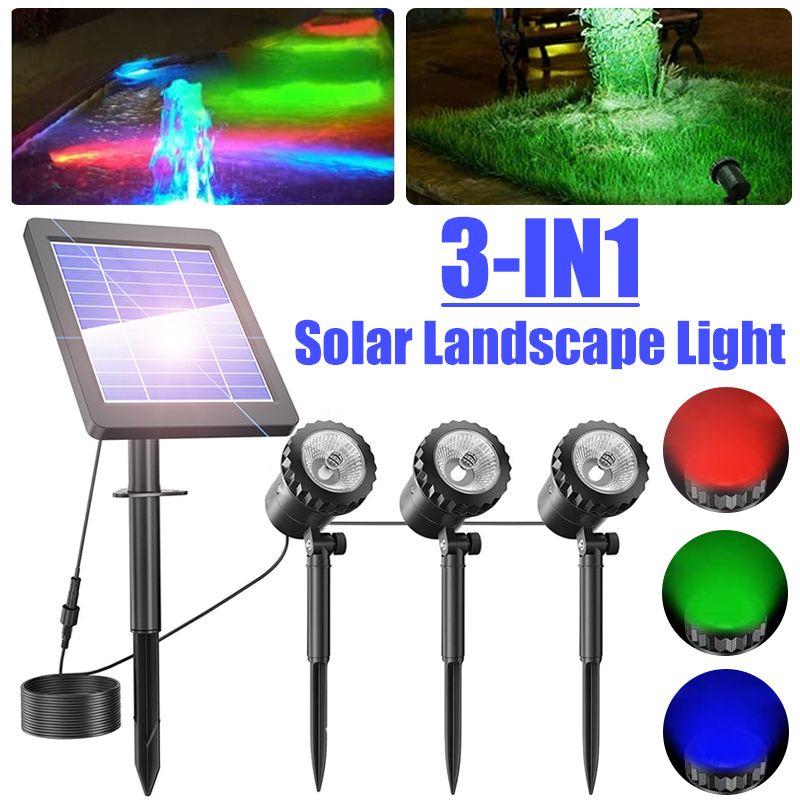 3-in-1-RGB-Solar-Landscape-Spotlight-w-3-Lamps-IP68-Garden-Pond-Lawn-Yard-Lamp-1748567