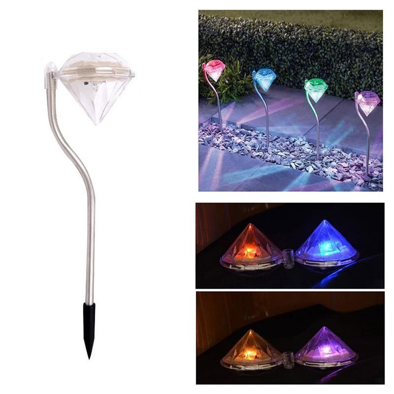 4-PCS-Solar-Lights-Stainless-Steel-Colour-Chang-Path-Garden-Diamond-Stake-Lights-1689334