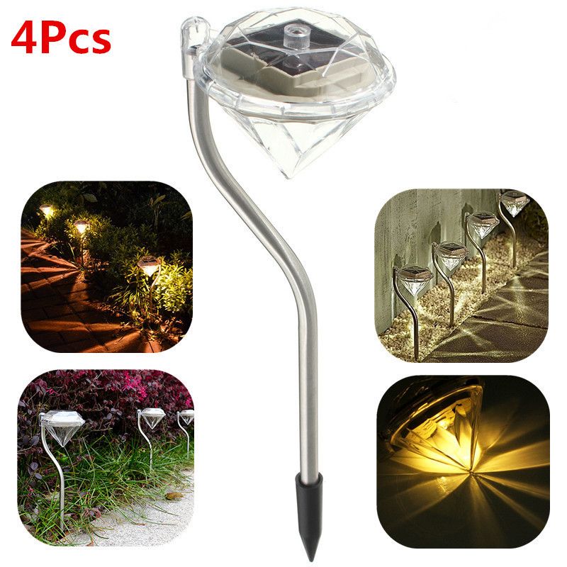 4-PCS-Solar-Lights-Stainless-Steel-Colour-Chang-Path-Garden-Diamond-Stake-Lights-1689334