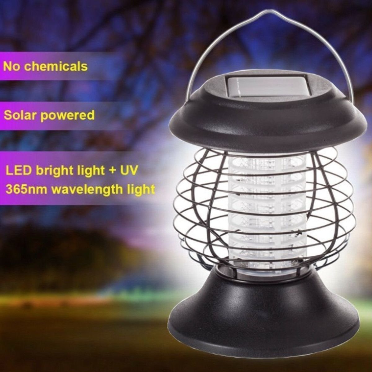 Electric-Fly-Zapper-Mosquito-Insect-Killer-UV-LED-Purple-Tube-Light-Trap-Pest-Solar-IP65-Working-8-H-1693978