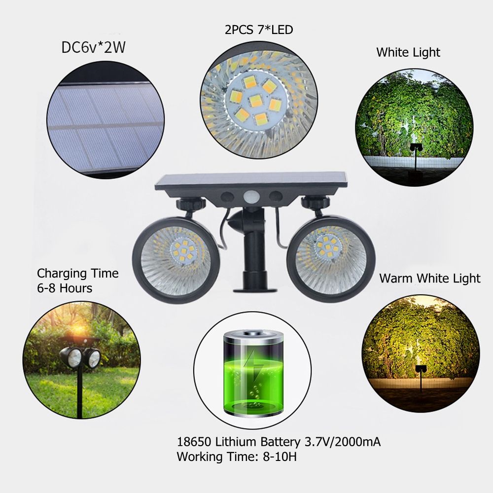 RUOCLN-N220-Double-Heads-LED-Solar-Light-Warm-WhiteWhite-4-Modes-Waterproof-Lawn-Landscape-Garden-La-1740676