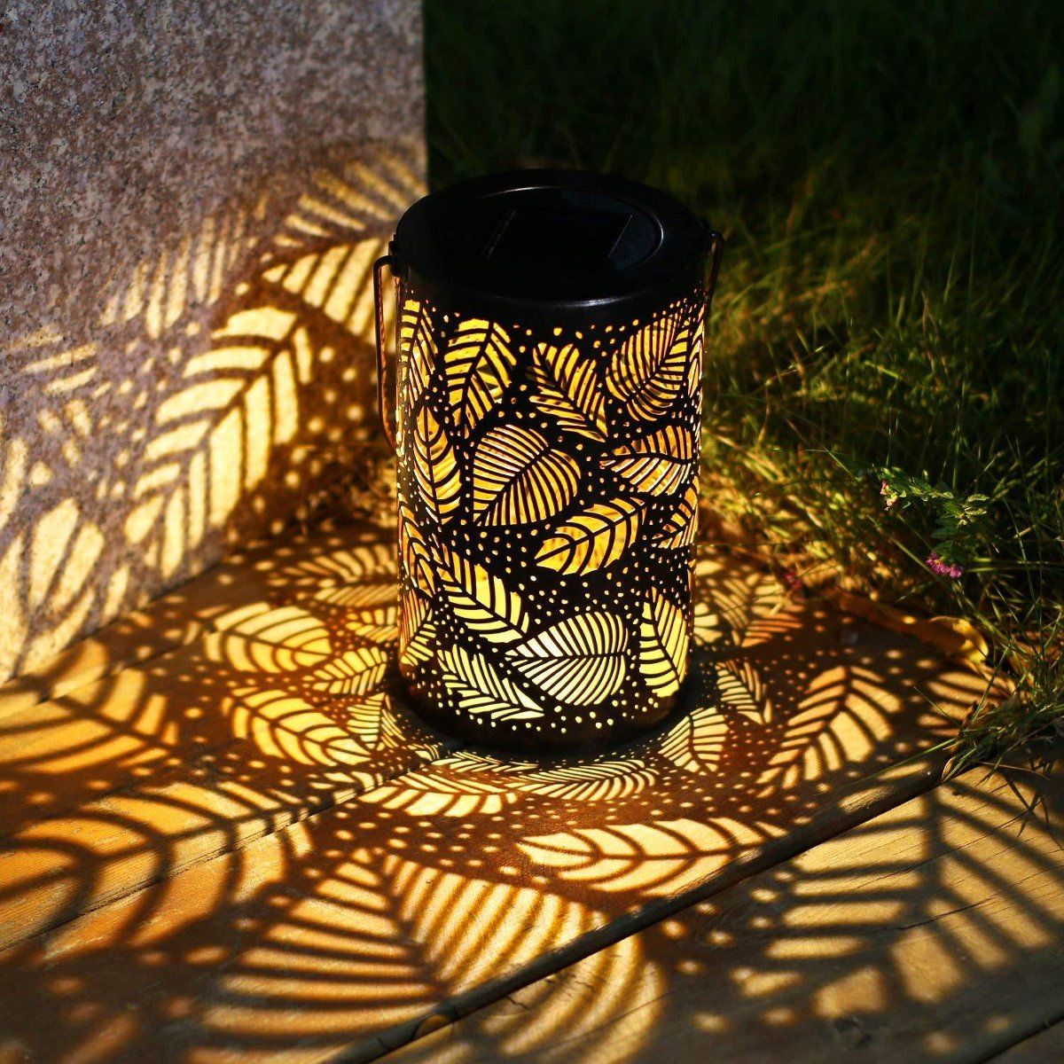 Vintage-LED-Solar-Lantern-Lights-Garden-Hanging-Lamp-Leaf-Pattern-Yard-Decor-1677399