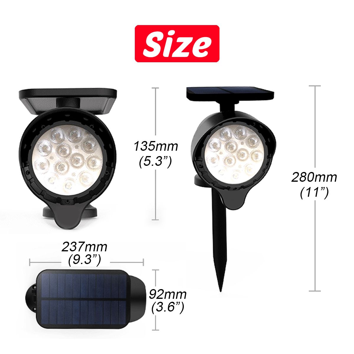 Waterproof-LED-Solar-Lawn-Light-ColorfulWarm-WhiteWhite-Outdoor-Wall-Ground-Garden-Pathway-Security--1724544