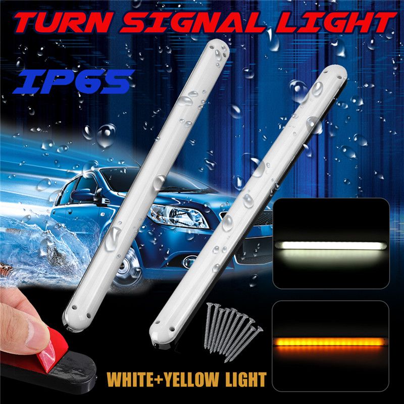 2PCS-Car-Motorcycle-36LED-Turn-Signal-Flowing-LED-Strip-Light-WhiteYellow-12V-1675242