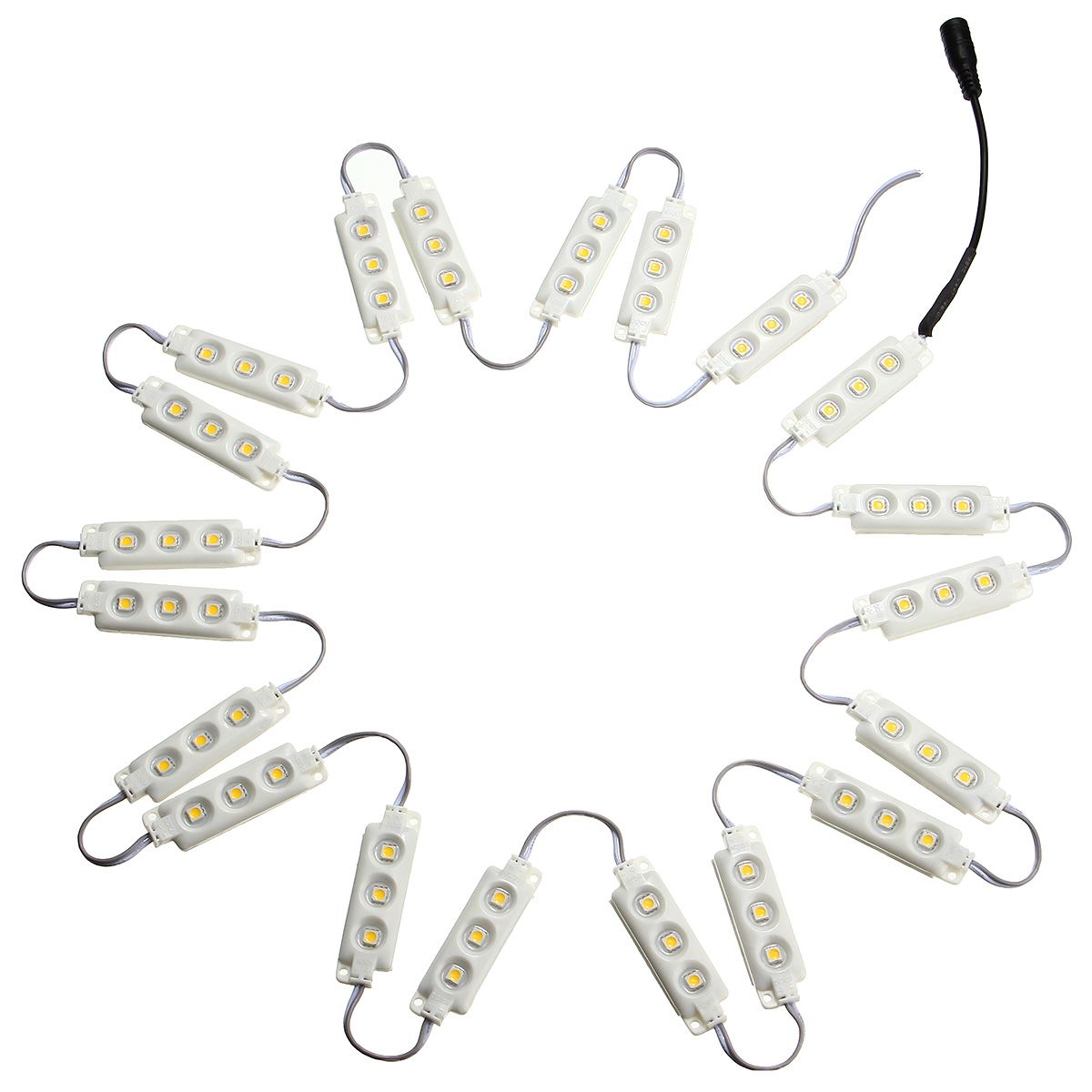 3M-SMD5050-Waterproof-Warm-White-LED-Module-Strip-Light-Kit-Mirror-Signage-Lamp--Adapter-DC12V-1113099