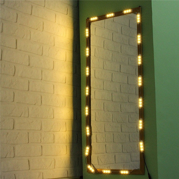 3M-SMD5050-Waterproof-Warm-White-LED-Module-Strip-Light-Kit-Mirror-Signage-Lamp--Adapter-DC12V-1113099