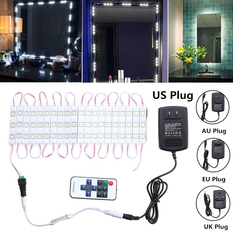 3M-Waterproof-SMD5630-LED-White-Mirror-Makeup-Module-Strip-Light--Remote-Control-AC110-240V-1148297