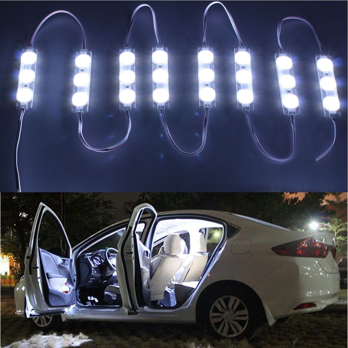 AMBOTHER-DC12V-LED-Module-Strip-Light-Waterproof-Reading-Car-Decorative-Lamp--5M-Cable-Line-1678729