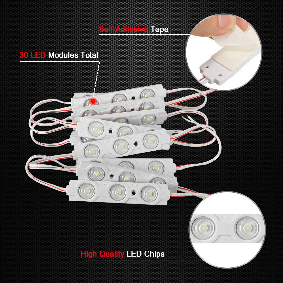 AMBOTHER-DC12V-LED-Module-Strip-Light-Waterproof-Reading-Car-Decorative-Lamp--5M-Cable-Line-1678729