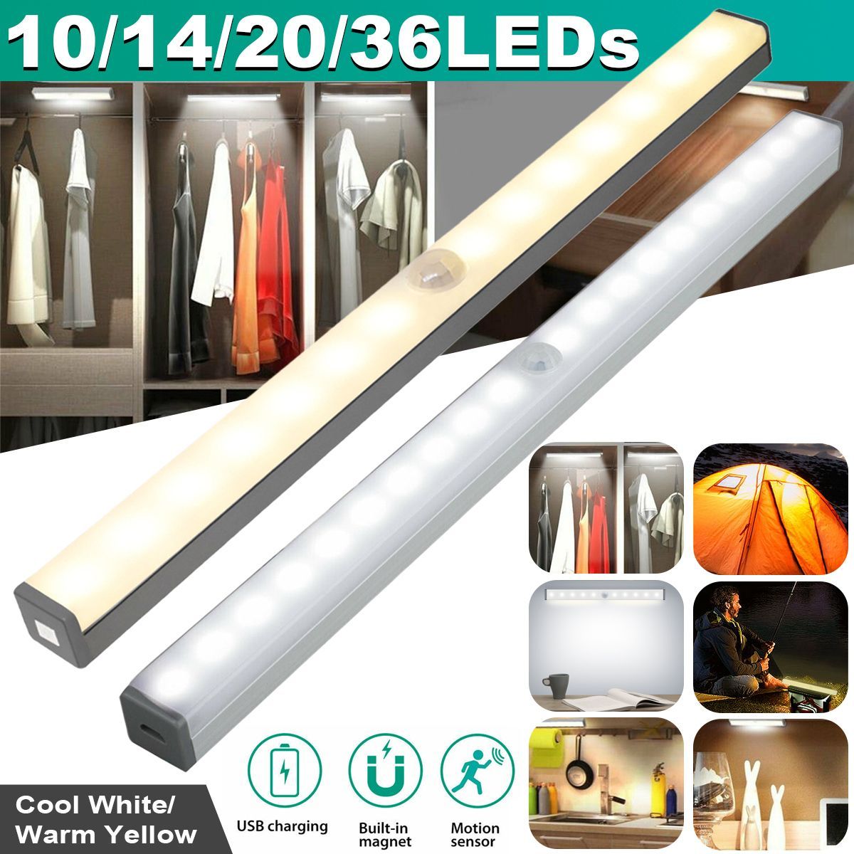 10-36LEDs-Under-Closet-Light-Motion-Sensor-USB-Rechargeable-Magnetic-Strip-Lamp-1664649