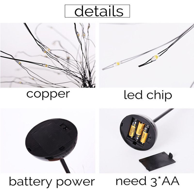 100-LED-Dandelions-Lamp-USB-Firework-Night-Light-Garden-Wedding-Party-Christmas-1621650