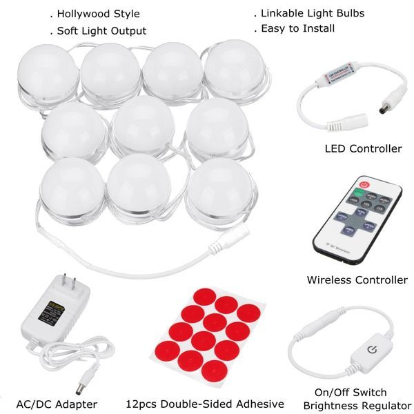 10pcs-Vanity-LED-Mirror-Dimmable-Light-Bulbs-kit-Cosmetic-Makeup-Hollywood-Style-1282435