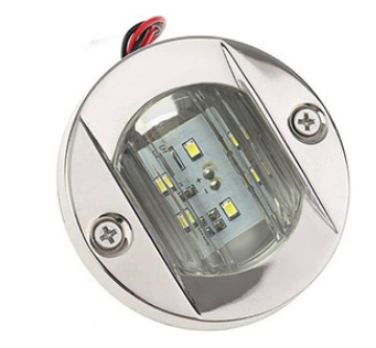 12V-LED-Work-Light-Marine-Yacht-Stern-Lights-Chrome-Transom-Mount-Navigation-1615327