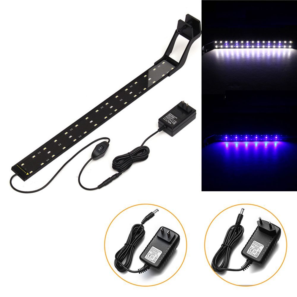 14W-53cm-Blue--White-LED-Adjustable-Aquarium-Fish-Tank-Lamp-Super-Slim-Clip-On-Light-1358342