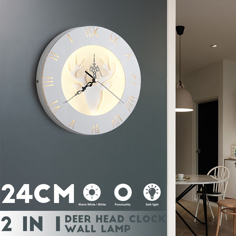 220V-LED-Nordic-Deer-Round-Clock-Night-Light-Wall-Lamp-Bedroom-Living-Room-Decor-24CM-1581540