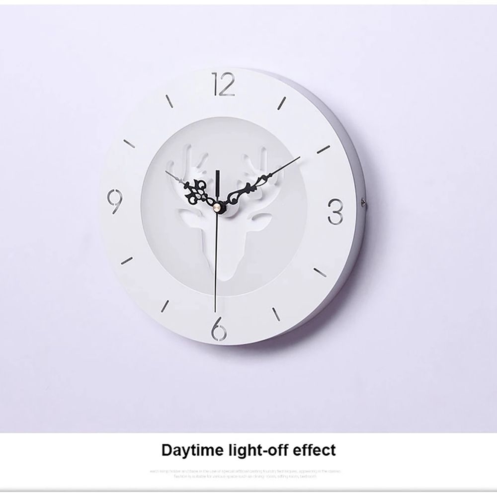 220V-LED-Nordic-Deer-Round-Clock-Night-Light-Wall-Lamp-Bedroom-Living-Room-Decor-24CM-1581540