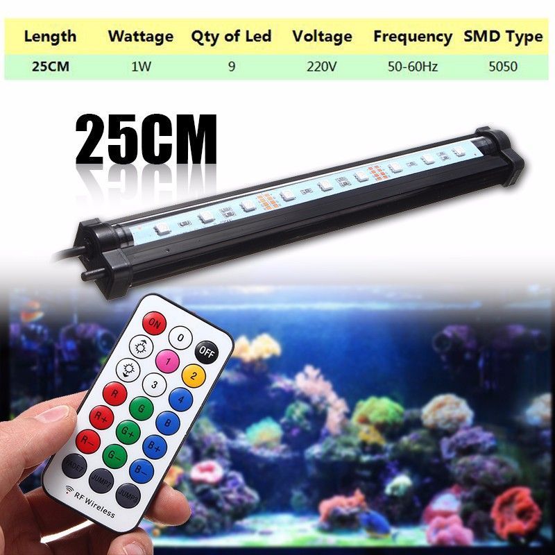 25CM-RGB-SMD5050-Rigid-LED-Strip-Light-Air-Bubble-Aquarium-Fish-Tank-Lamp--Remote-Control-AC220V-1120773