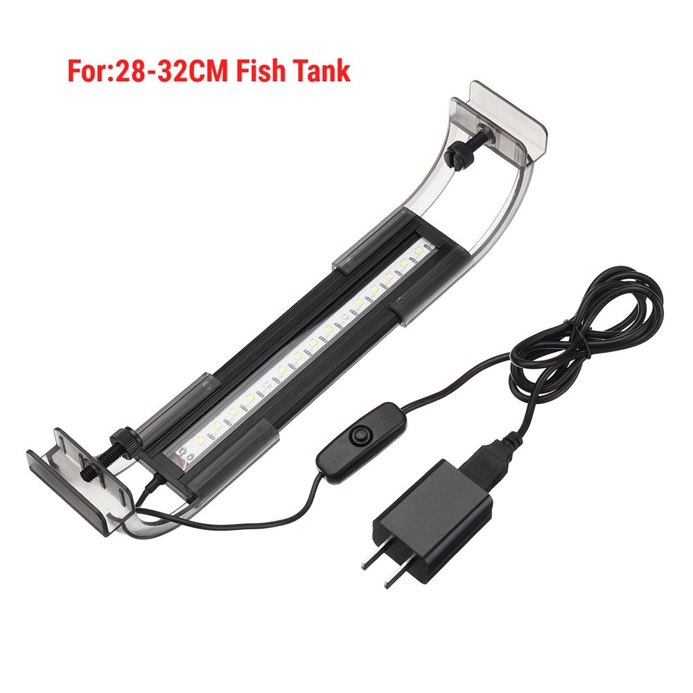 25W-18cm-Adjustable-2835-LED-Aquarium-Fish-Tank-Super-Slim-Light-Lamp-Black-1429924
