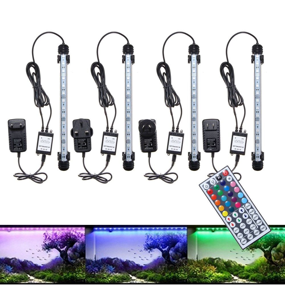 28CM-45W-SMD5050-RGB-LED-Aquarium-Fish-Tank-Light-Color-Changing-Bar-Submersible-Lamp--44Keys-Remote-1706028