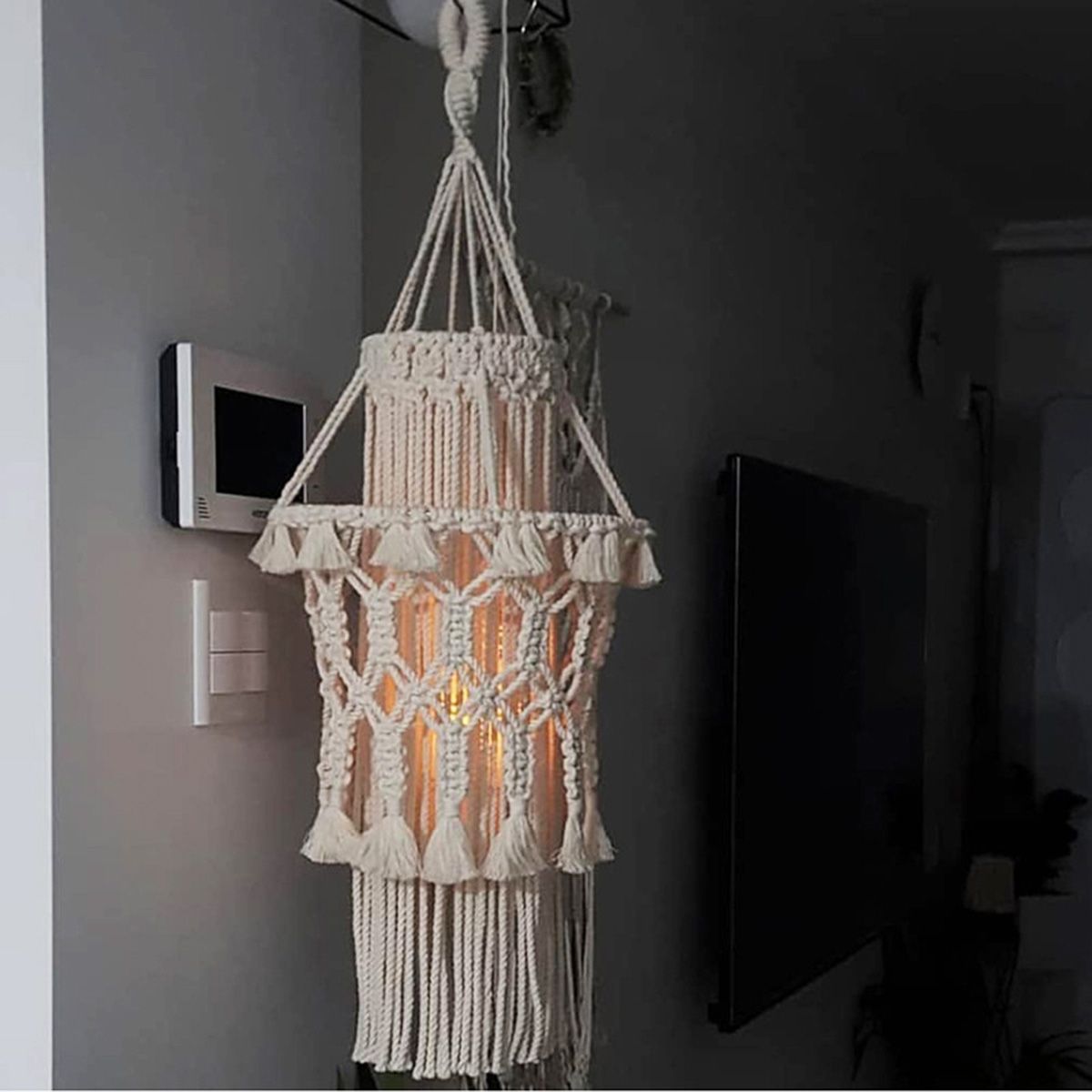30x60CM-2-Tier-Lampshade-Ceiling-Light-Cover-Home-Pendant-Lamp-Chandelier-Lamp-Shade-1688920