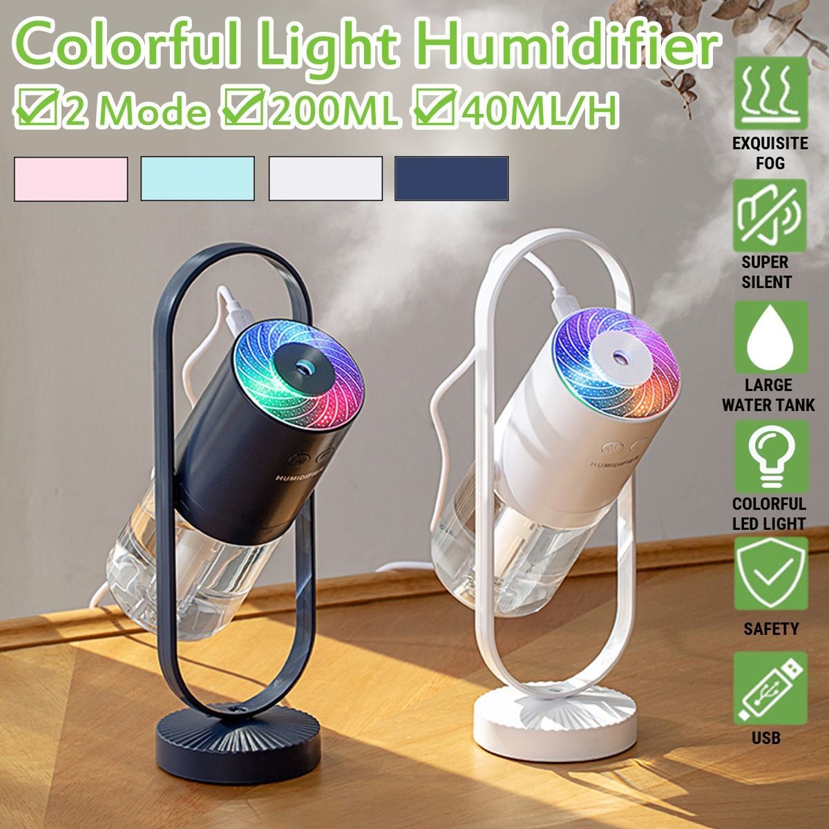 35W-200ML-Ultrasonic-Electric-Air-Diffuser-Aroma-Humidifier-USB-Rotatable-LED-Night-Light-1726629