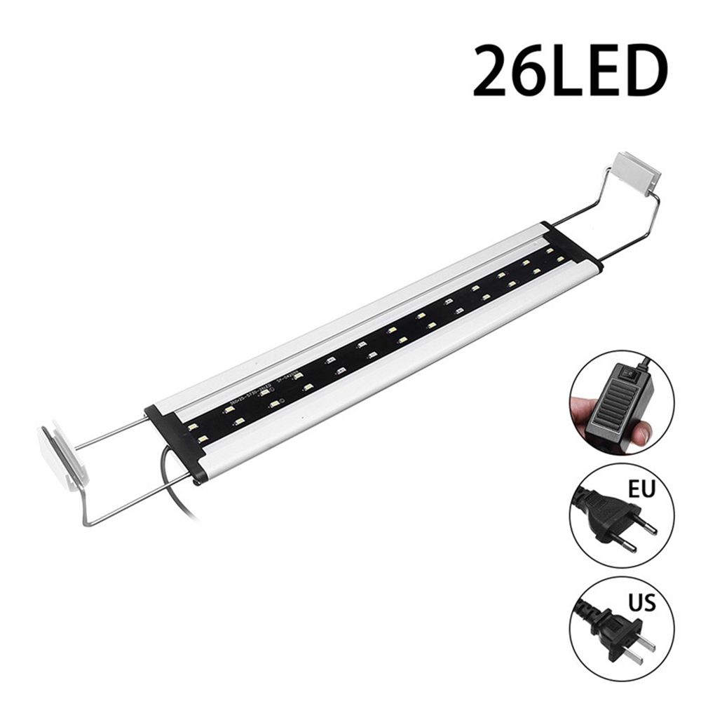 8W-26-LED-Aquarium-Fish-Tank-Light-Panel-BlueWhite-Lamp-Adjustable-Aluminum-1336171