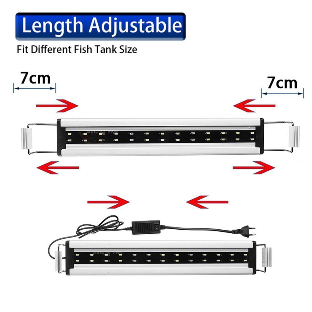 8W-26-LED-Aquarium-Fish-Tank-Light-Panel-BlueWhite-Lamp-Adjustable-Aluminum-1336171