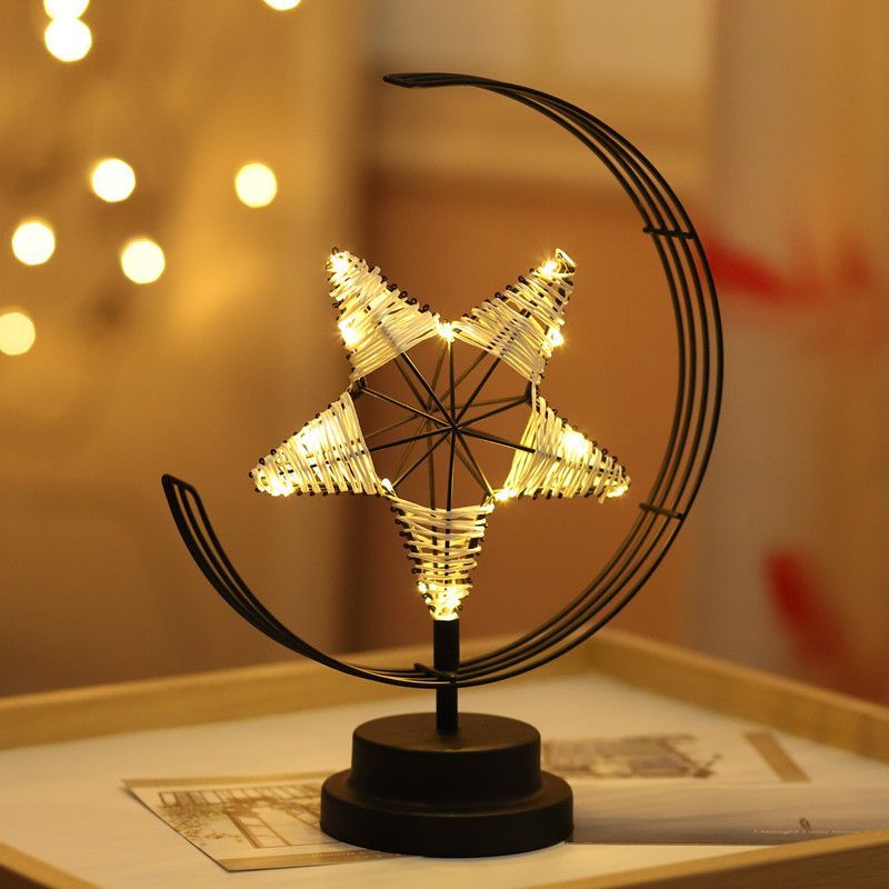 BatteryUSB-Powered-Warm-Light-BlackPink-Star-Moon-Night-Light-Desk-Lamp-Birthday-Gift-1759051