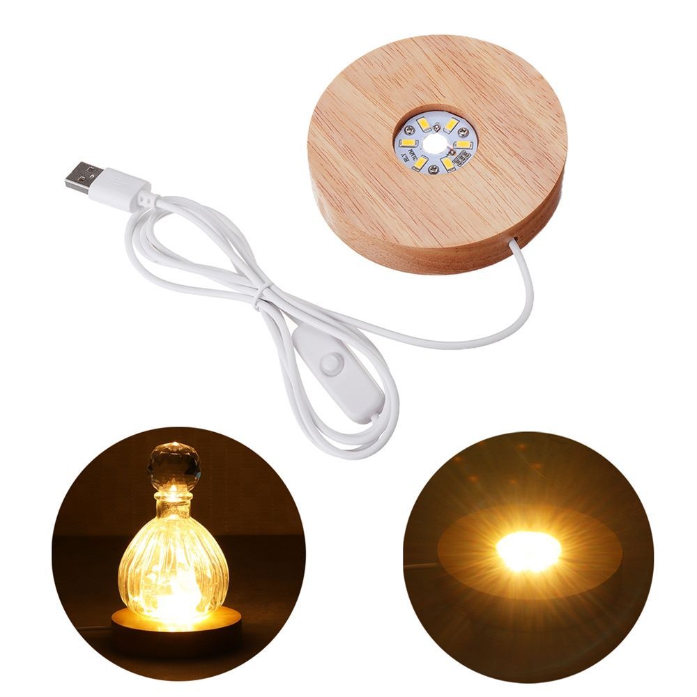 Circular-Lampholder-Solid-Wood-USB-Interface-Trophy-Laser-LED-Night-Light-Stand-Base-1439234