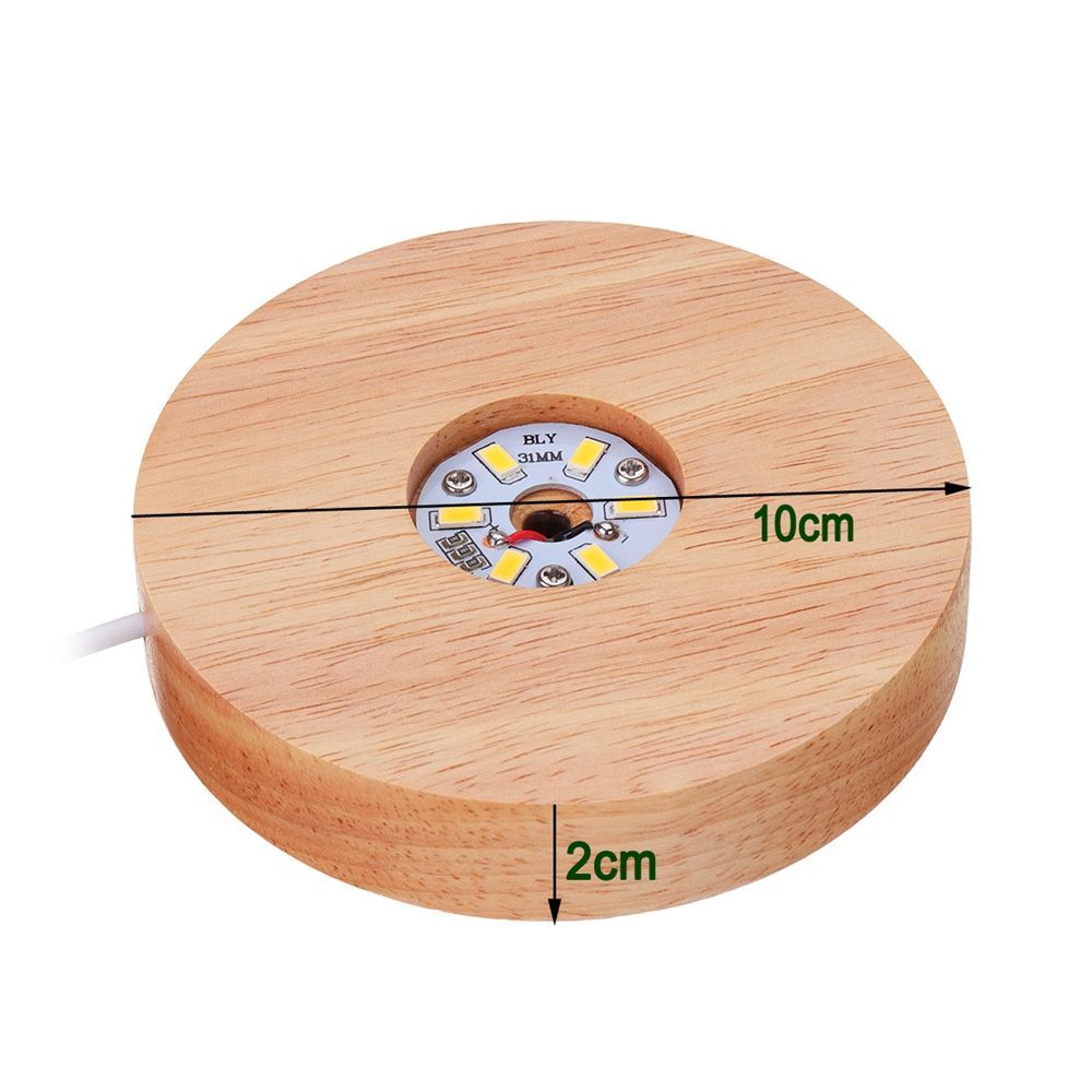 Circular-Lampholder-Solid-Wood-USB-Interface-Trophy-Laser-LED-Night-Light-Stand-Base-1439234