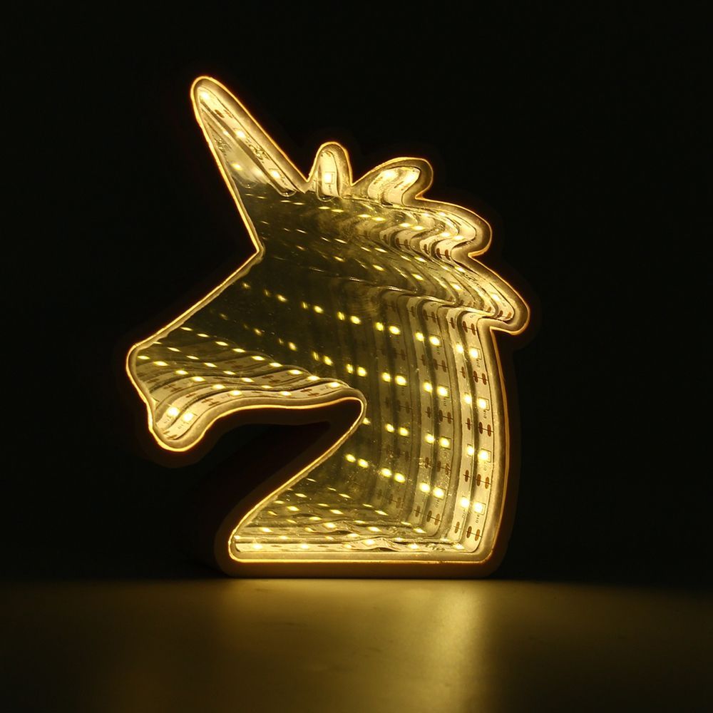 Creative-Cute-Unicorn-Mirror-Lamp-LED-Tunnel-Night-Light-for-Kid-Atmosphere-Light-WhiteWarm-White-1302999