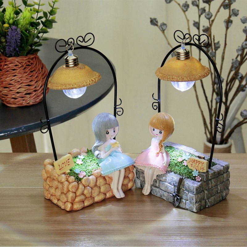 Creative-Farm-Girl-Table-Night-Light-Resin-Craft-Character-Ornaments-Xmas-Gifts-1640922