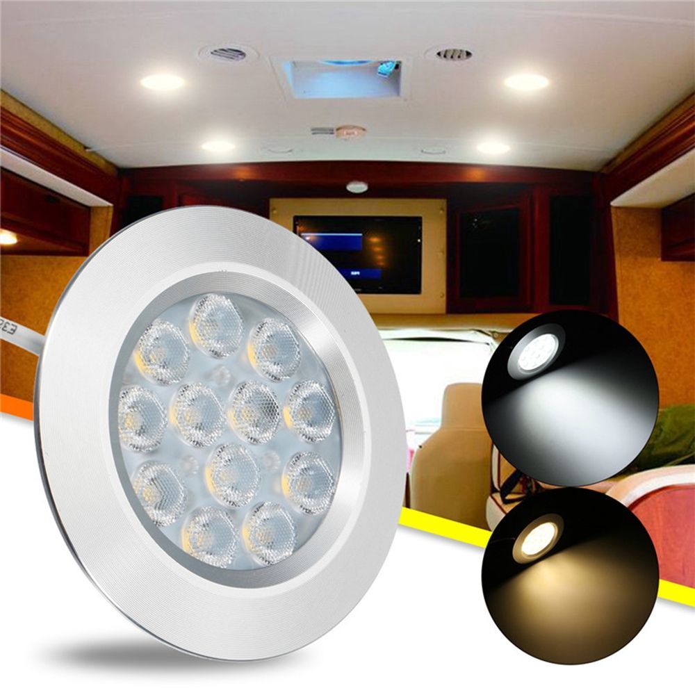 DC12V-3W-12-LED-Spot-Cabinet-Light-Interior-Lamp-For-Transporter-Van-Boat-Car-RV-1313428