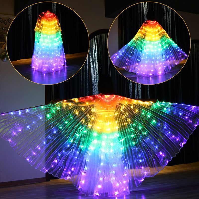 LED-Isis-Wings-Night-Light-Glow-Up-Lamp-Costume-Belly-Dance-Egyptian-Club-Show-With-Stick-1628769