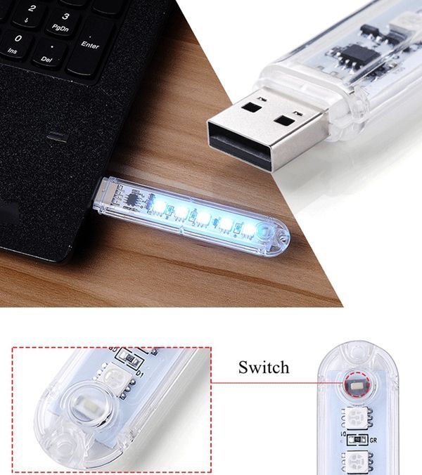 LUSTREON-Mini-USB-2W-SMD5050-RGB-5-LED-Camping-Night-Light-for-Power-Bank-Notebook-Computer-DC5V-1251132