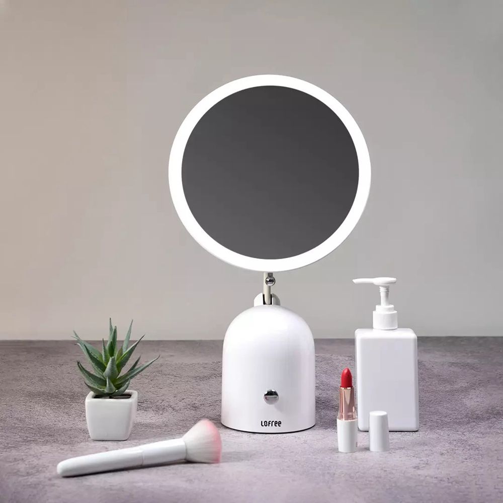 Lofree-Makeup-Mirror-with-LED-Light-Portable-USB-Rechargeable-Dimmable-Lamp-Adjustable-Hand-from-1615320