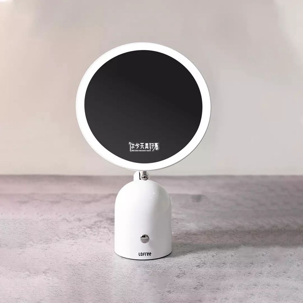 Lofree-Makeup-Mirror-with-LED-Light-Portable-USB-Rechargeable-Dimmable-Lamp-Adjustable-Hand-from-1615320